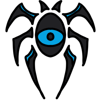 Emblem of House Dimit, the blue and black guild, from Magic: the Gathering.